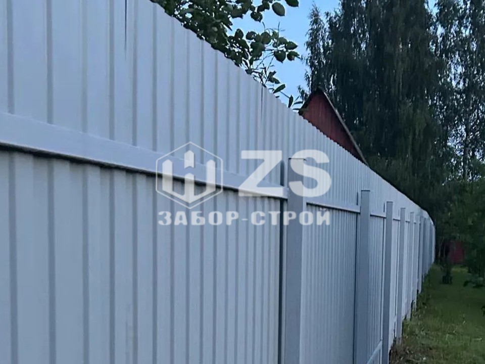 Забор из профнастила 154 метров
